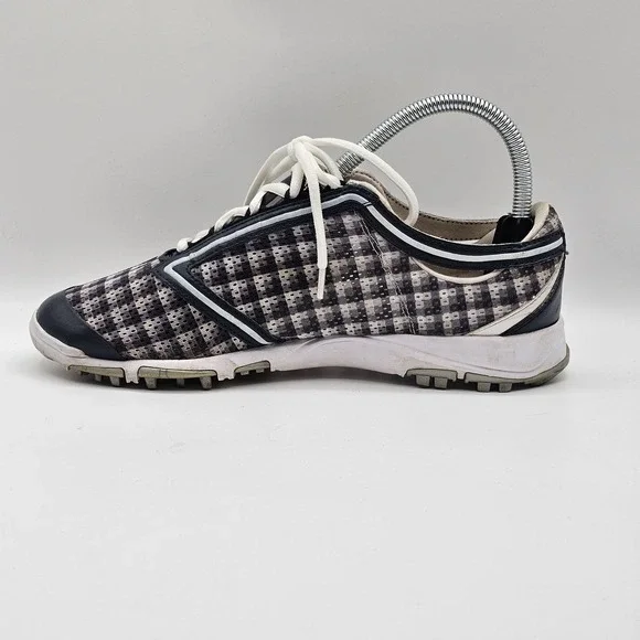 Nike Zoom Air Shoes Womens Size 9 Gray Plaid Mesh Athletic Running Power Channel - Picture 3 of 12